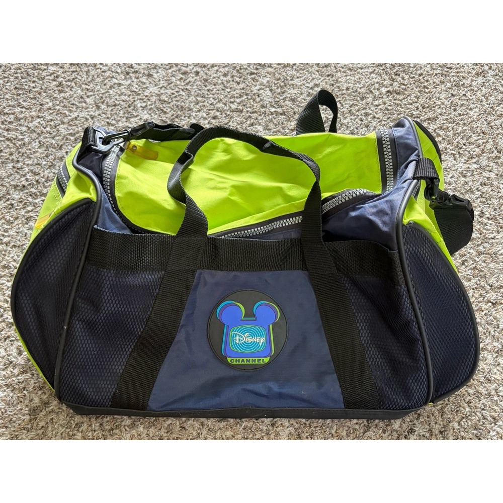 Disney Channel Duffel Bag Green Blue Vintage Overnight Carry On